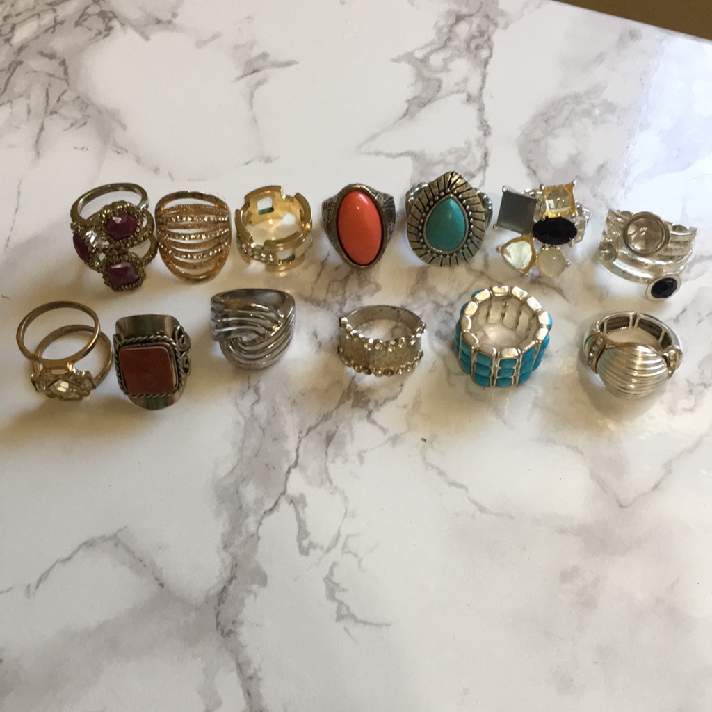 13 Rings Costume Jewelry